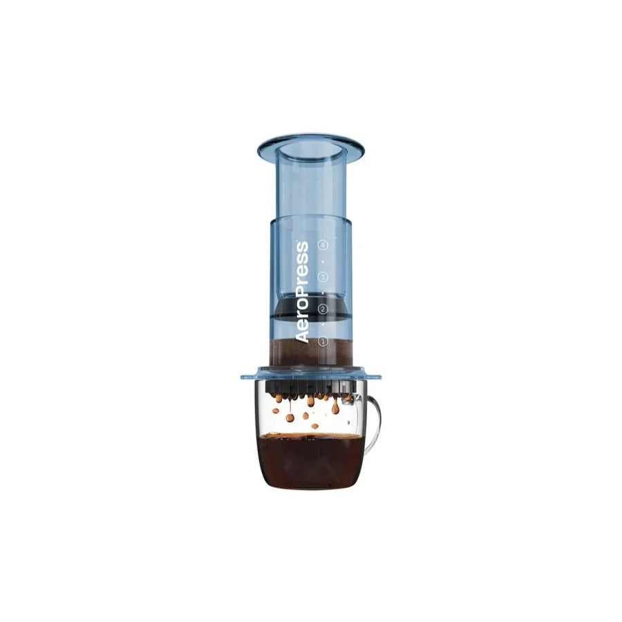 AeroPress Coffee Maker (Clear Blue)