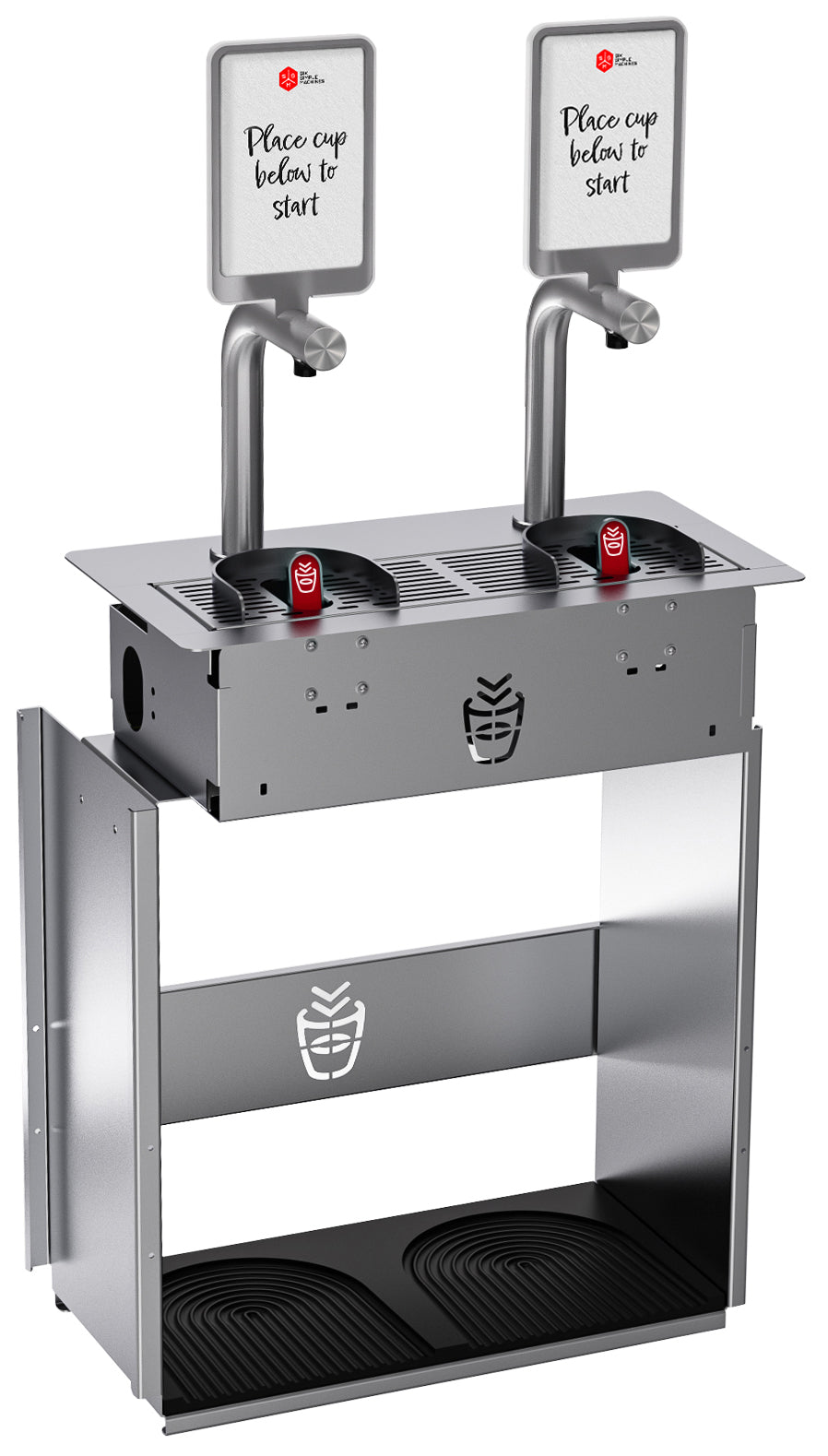 Freepour Batch Double with Digital Screen Signage - six simple machine
