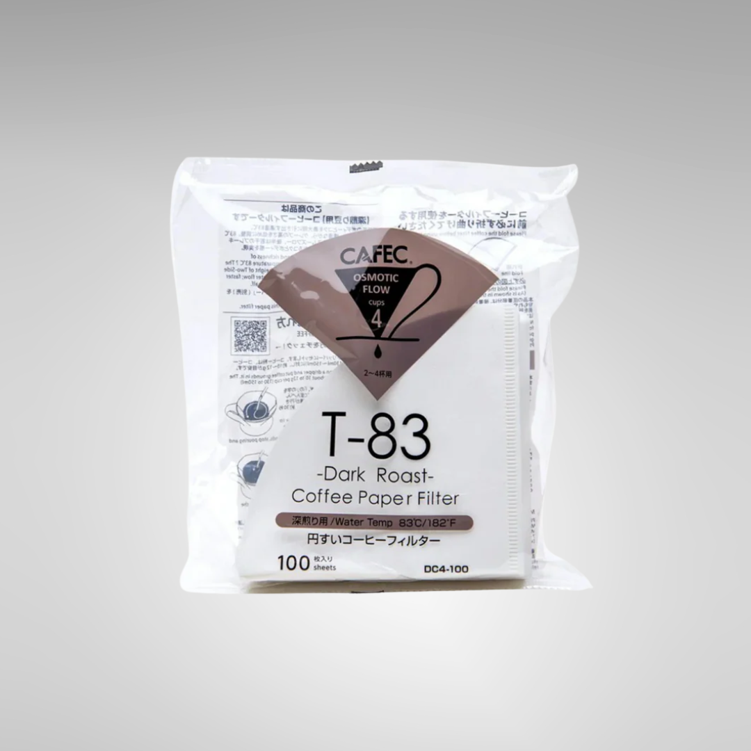 CAFEC Dark Roast T-83 Coffee Paper Filters Cup 4 (Pack of 100)