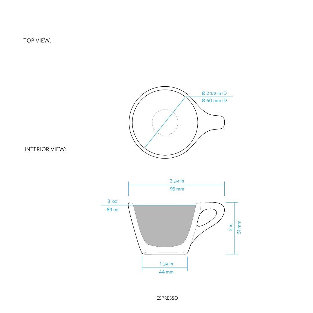 LINO Espresso cup and saucer Dark Blue