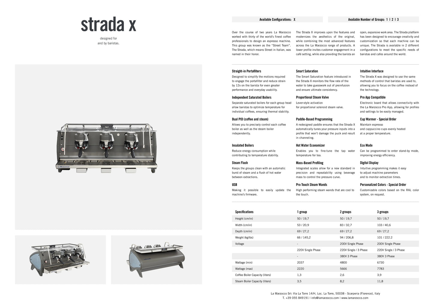 La Marzocco Strada X 3 Group - Coffee Machine Standard portafilter
