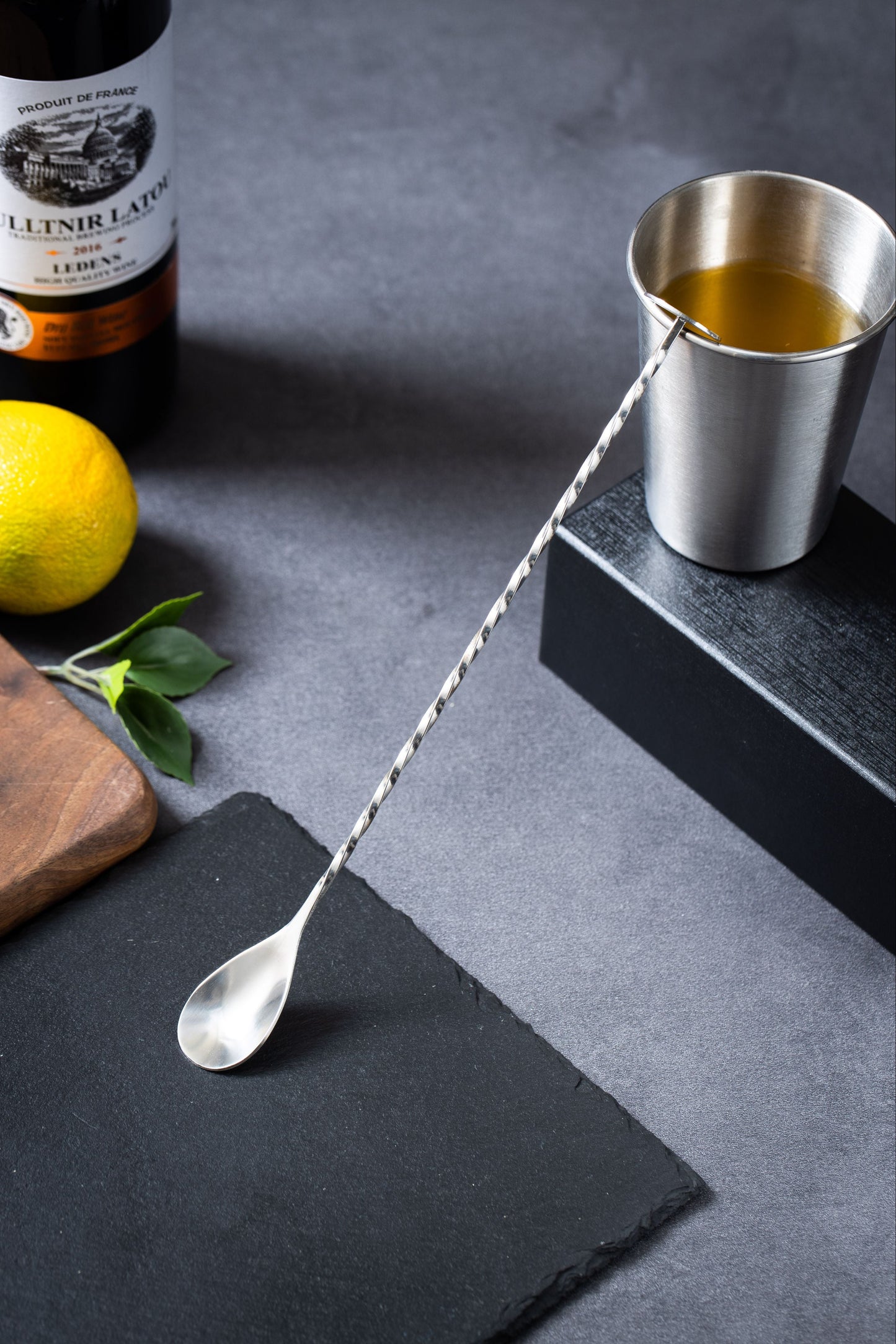 Stainless Steel Cocktail Mixing Spoon – 27cm Twisted Handle