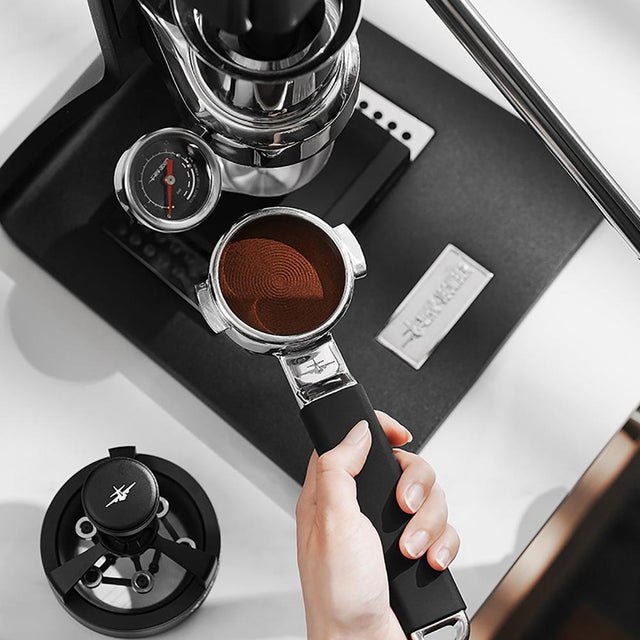 MHW-3BOMBER YU SERIES UNIBODY BOTTOMLESS PORTAFILTER With 891 precision filter holes to enhance extraction efficiency
