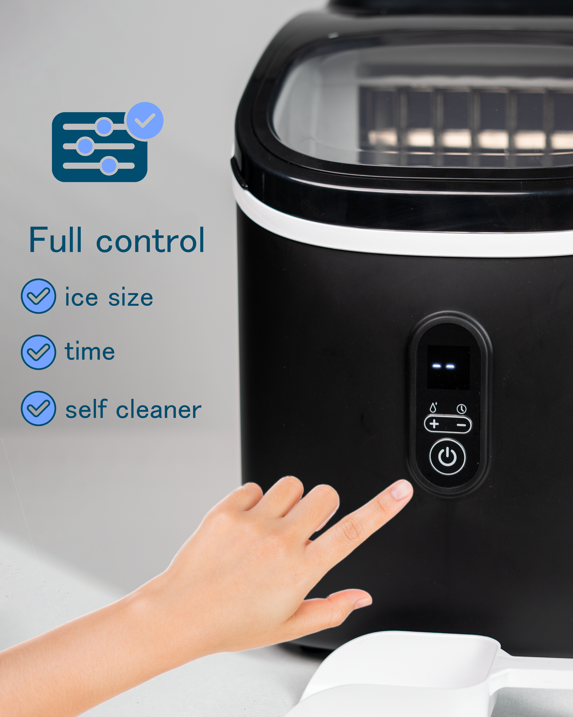Almenhaz ِCountertop Clear Ice Maker