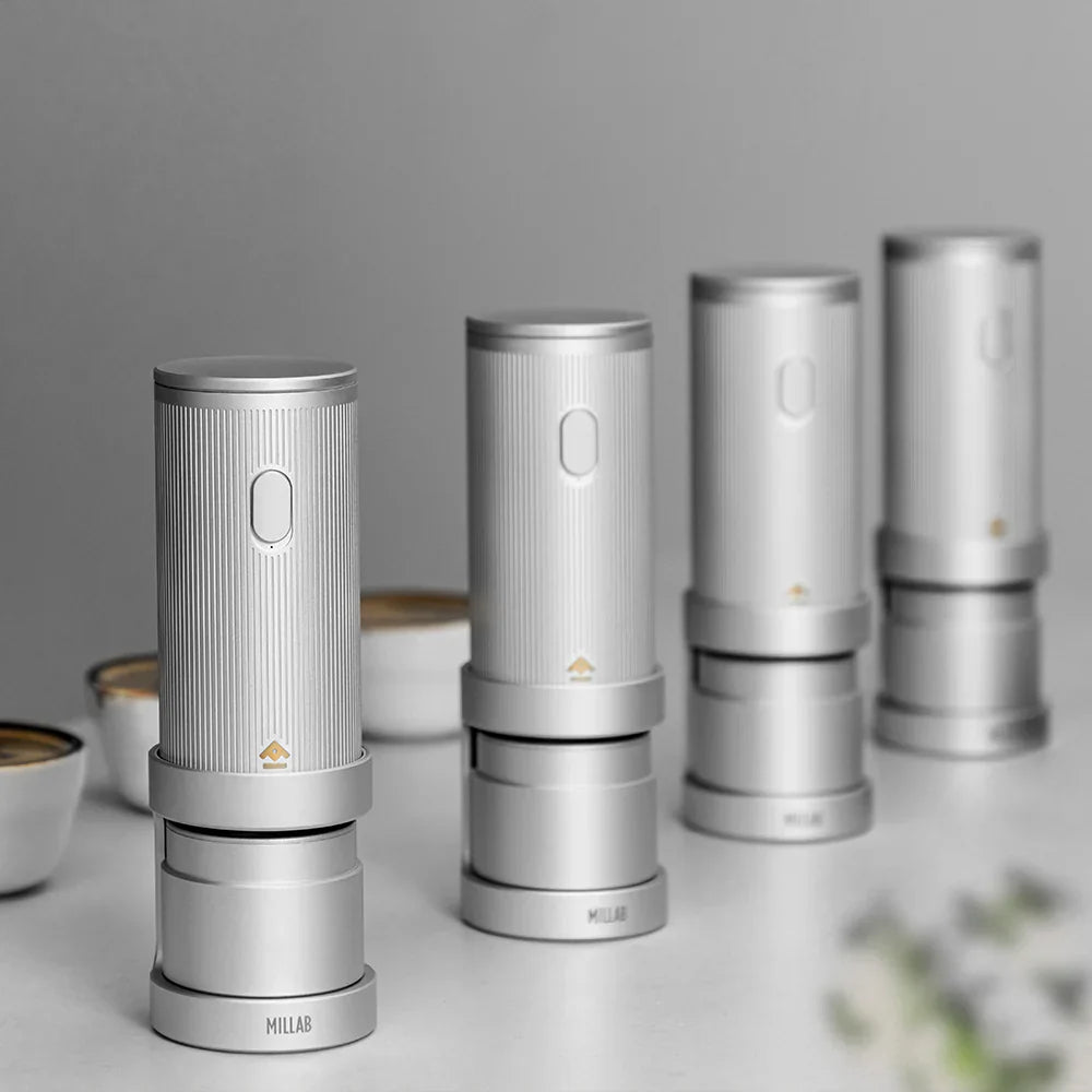 Timemore X Millab Silver Wireless Portable Electric Coffee Grinder