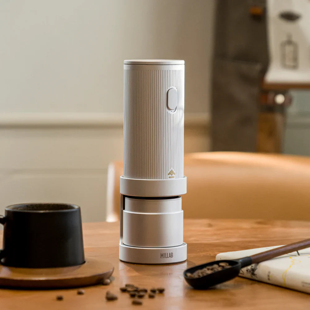 Timemore X Millab Silver Wireless Portable Electric Coffee Grinder