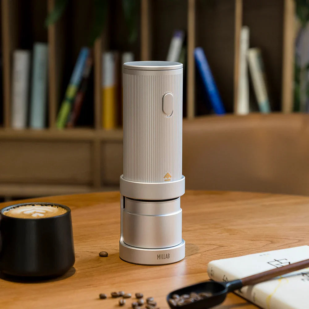 Timemore X Millab Silver Wireless Portable Electric Coffee Grinder