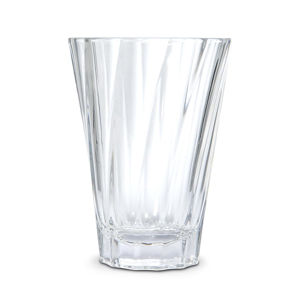 URBAN GLASS 360ML TWISTED LATTE GLASS (CLEAR)
