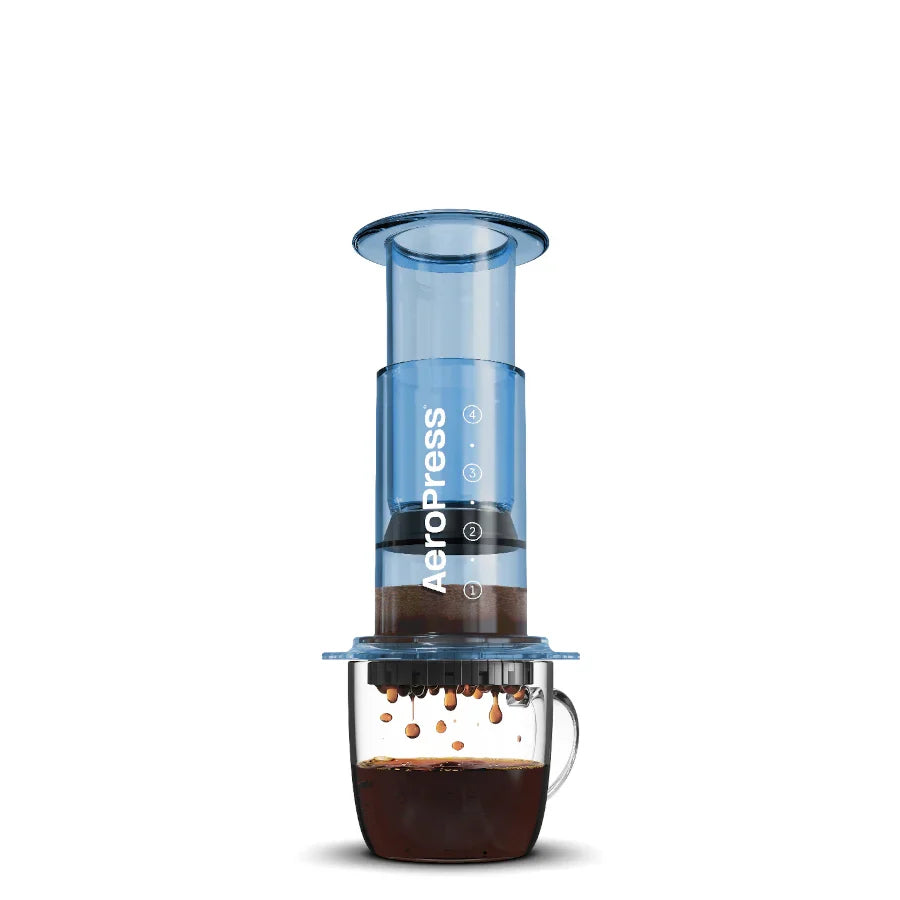 AeroPress Coffee Maker (Clear Blue)