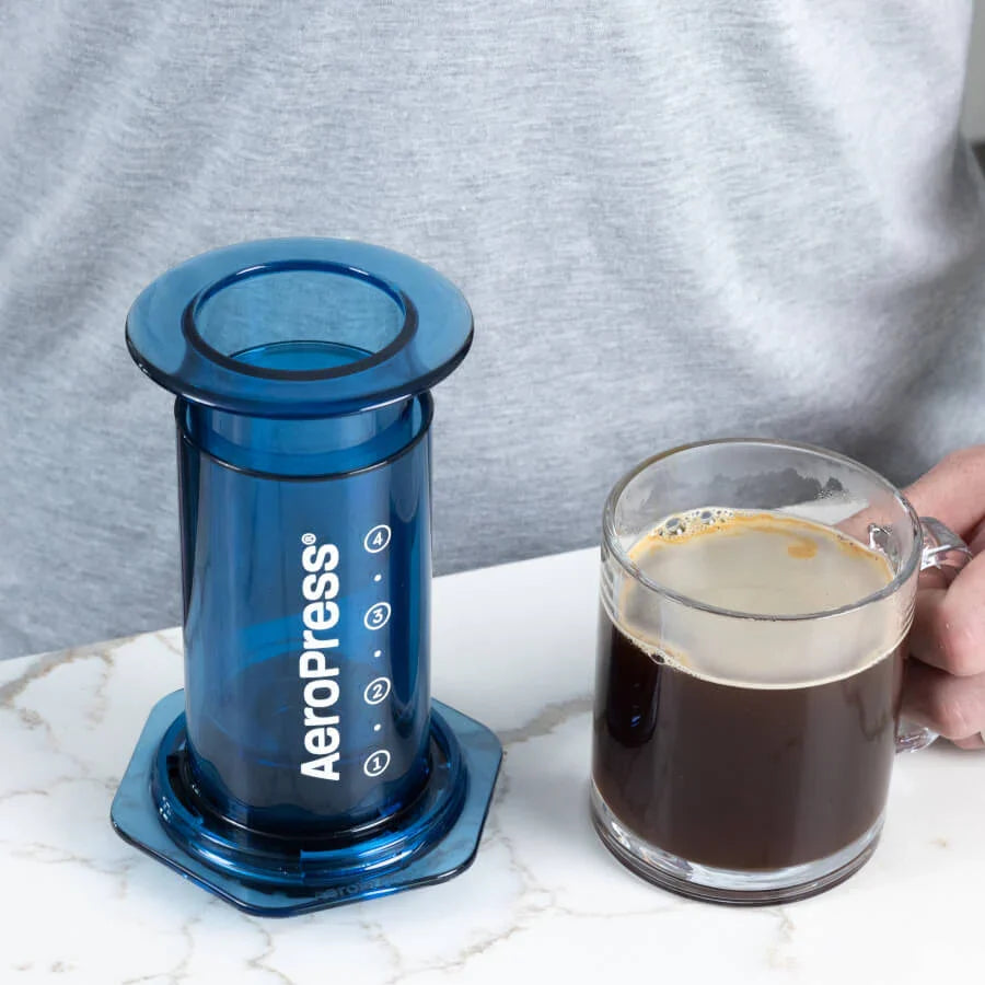 AeroPress Coffee Maker (Clear Blue)