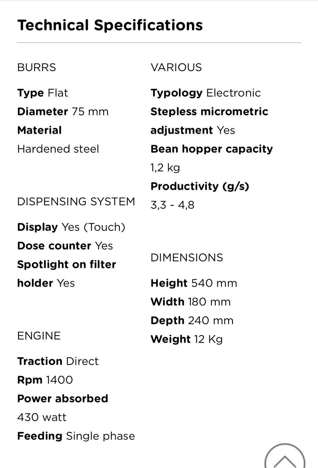 Eureka Atom W 75 BLACK