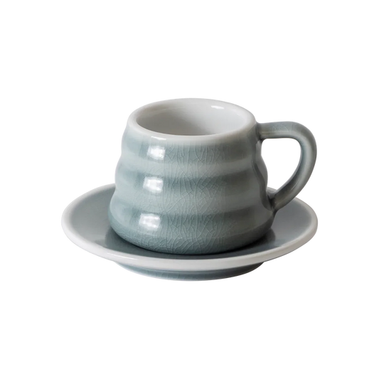 LOVERAMICS Bond 110ml Ibrik Coffee Cup and Saucer (charcoal)