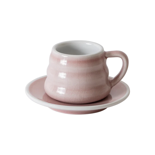 LOVERAMICS Bond Ibrik 110ml Coffee Cup and Saucer - Pink