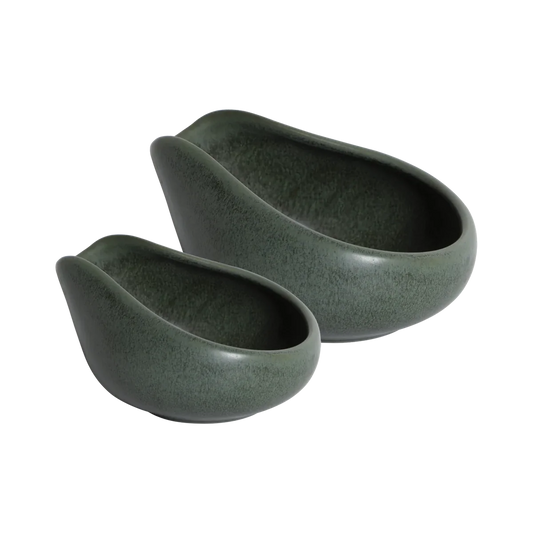 LOVERAMICS CHAMPIONS SIGNATURE - SET OF 2 BEANS DOSING TRAYS (Matte Dark Green)