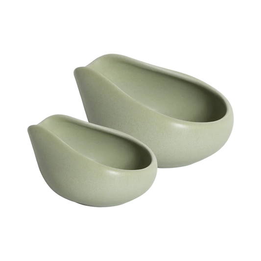LOVERAMICS  CHAMPIONS SIGNATURE - SET OF 2 BEANS DOSING TRAYS  (Matte Light Green)