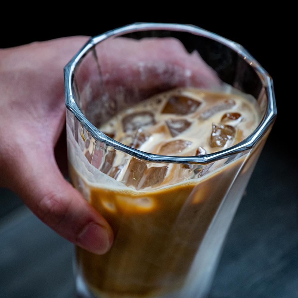 URBAN GLASS 360ML TWISTED LATTE GLASS (CLEAR)