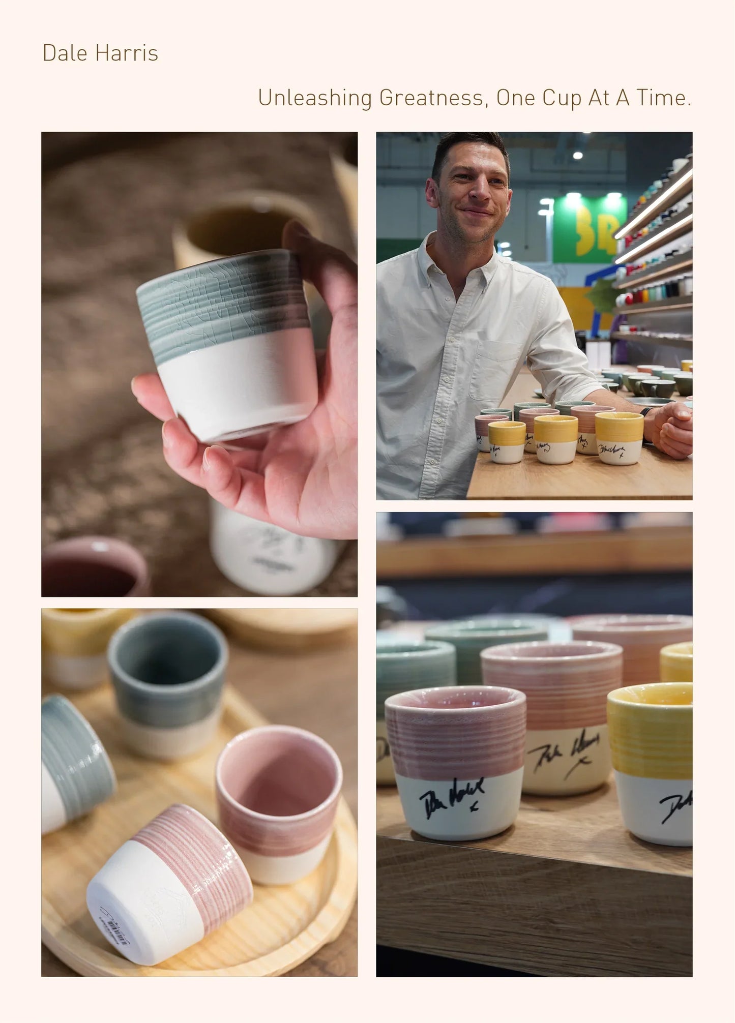 LOVERAMICS Brewers Dale Harris 150ml Flat White Cup - Charcoal