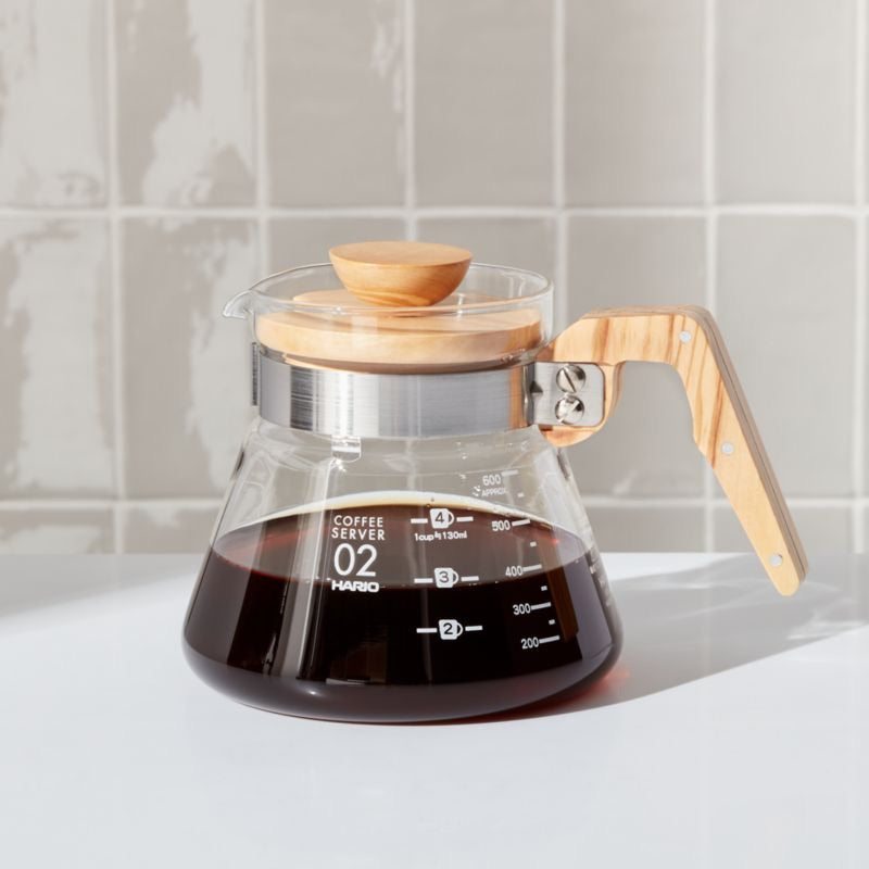 Hario Coffee Server 600ml Olive Wood