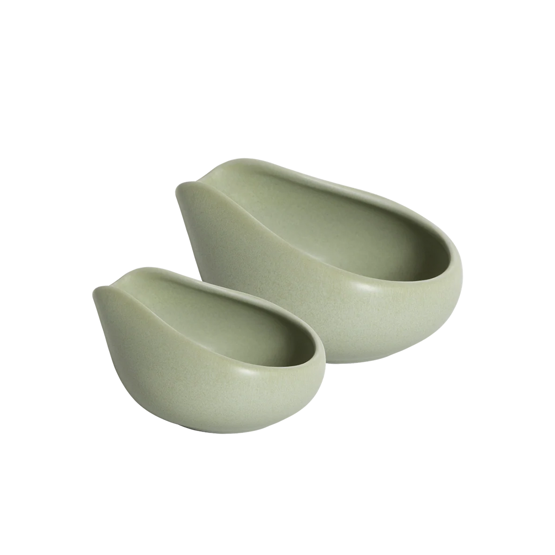 Loveramics Champions Signature - Set of 2 Beans Dosing Trays Matte Light Green