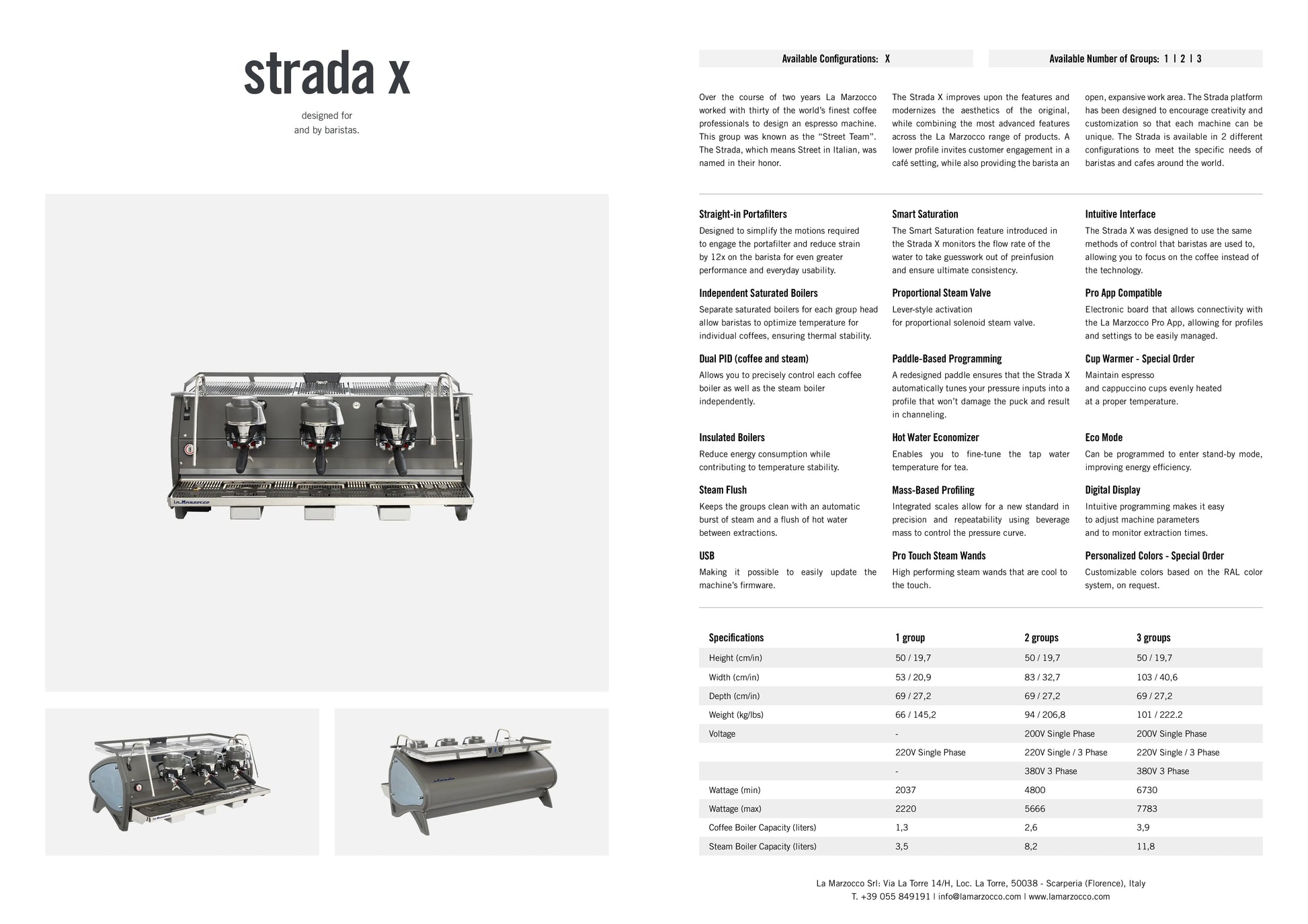 La Marzocco Strada X 3 Group - Coffee Machine Standard portafilter
