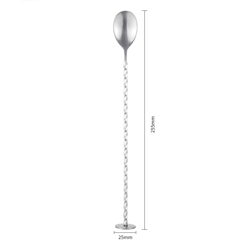 Stainless Steel Cocktail Mixing Spoon – 27cm Twisted Handle
