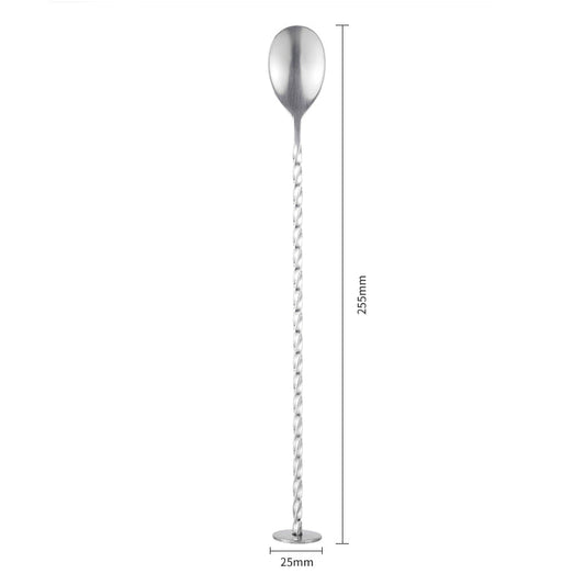 Stainless Steel Cocktail Mixing Spoon – 27cm Twisted Handle