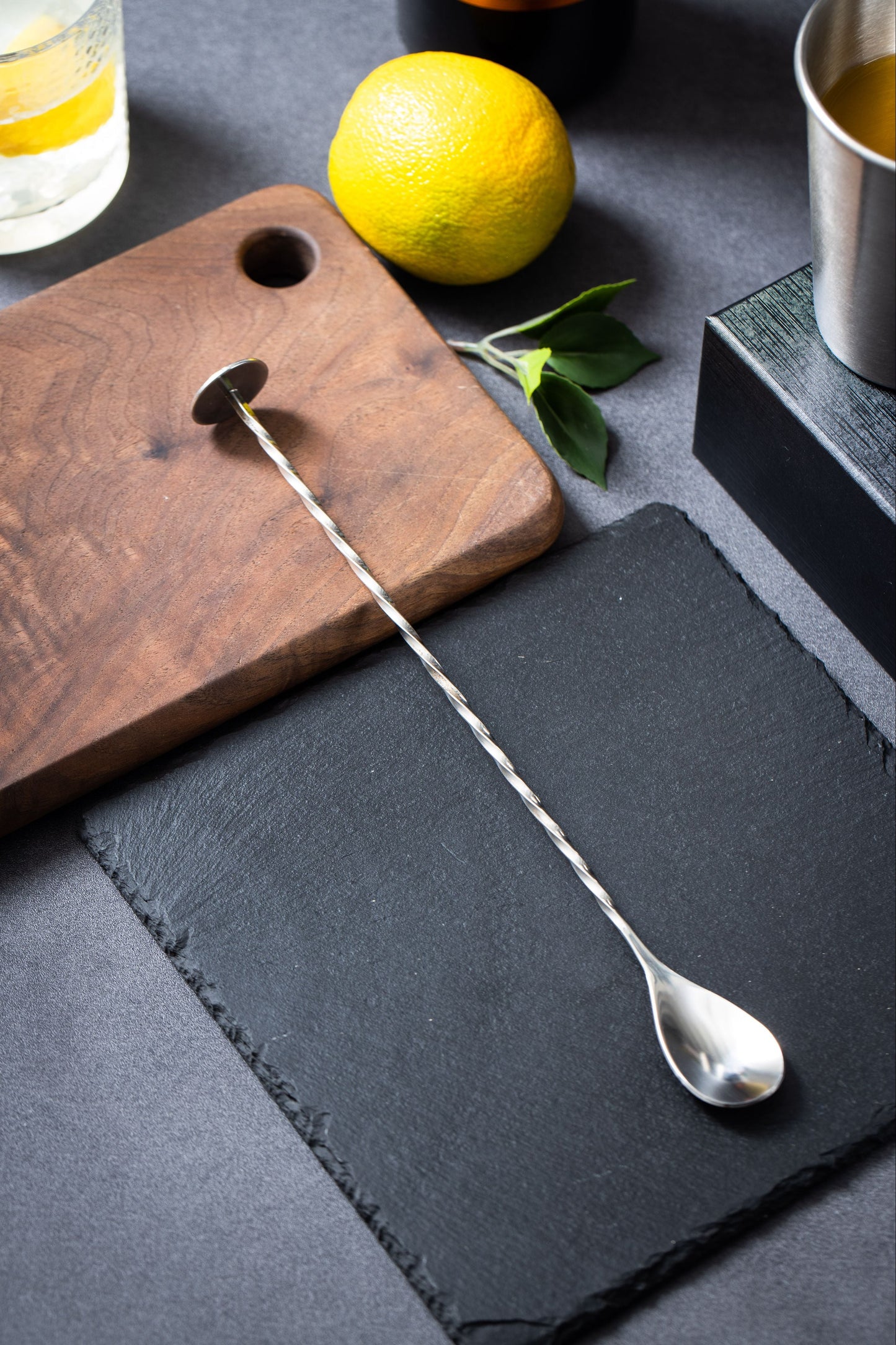 Stainless Steel Cocktail Mixing Spoon – 27cm Twisted Handle